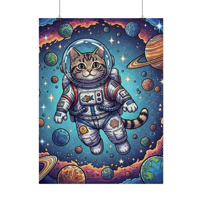 Astronaut Cat - Rolled Poster