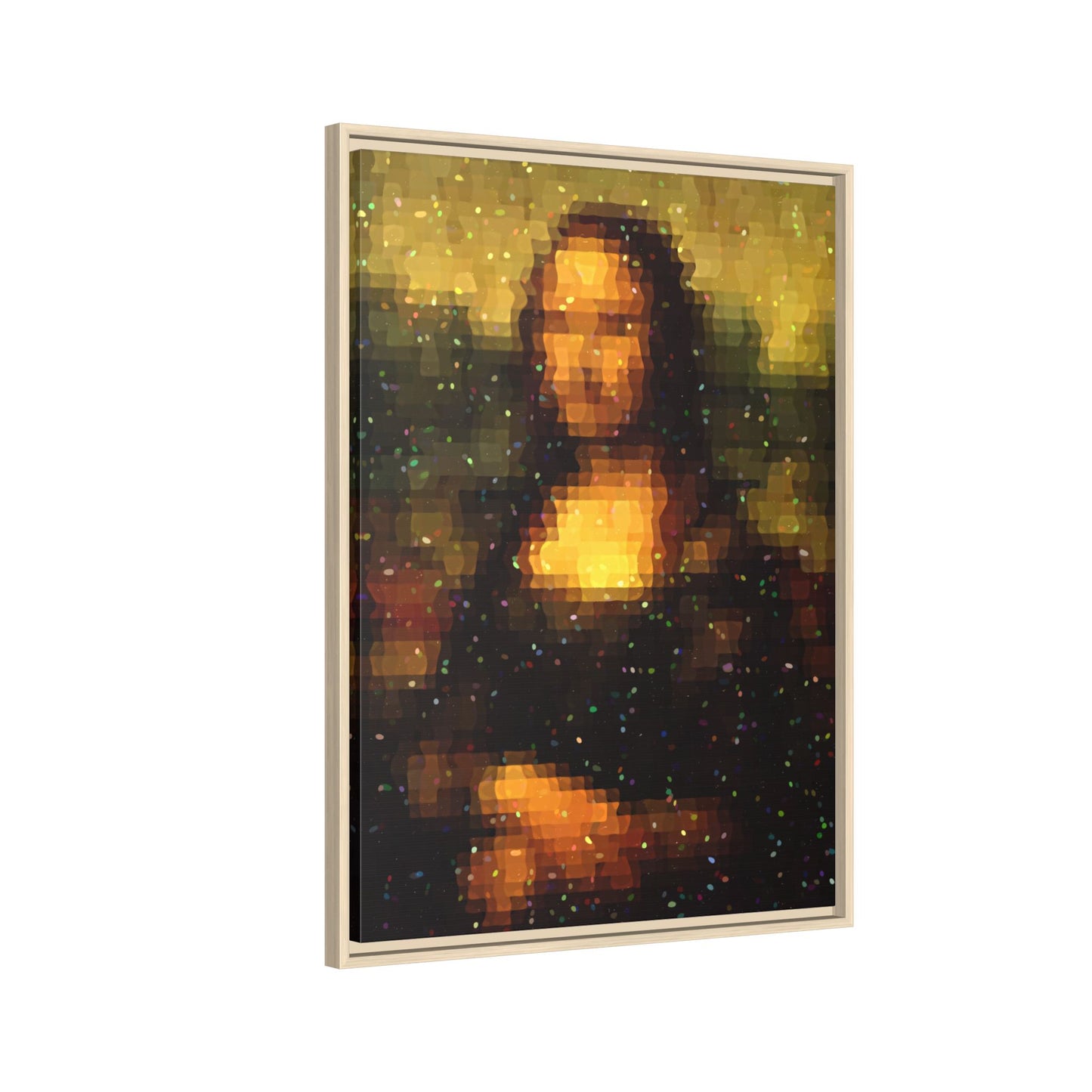 Pixel Muse — Silent Smile - Framed Canvas