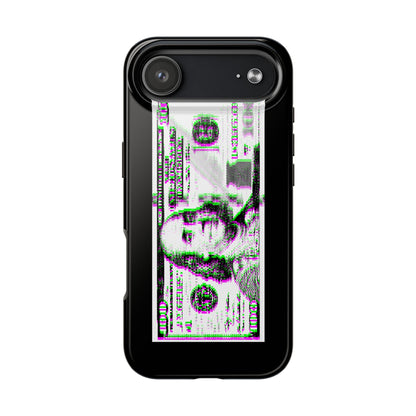 100 Dollars Bill - Green/Magenta Glitch - Phone Case