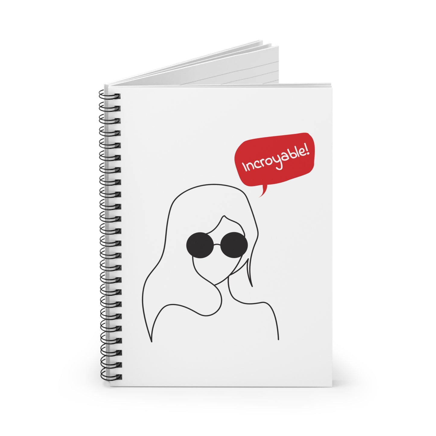 Incroyable Chic Girl - Spiral Notebook