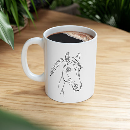 Horse Portrait Sketch - Ceramic Mug