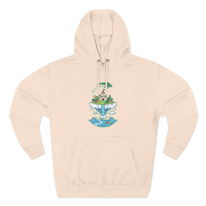 Floating Castle Dragon - Magical Fantasy Island - Hoodie