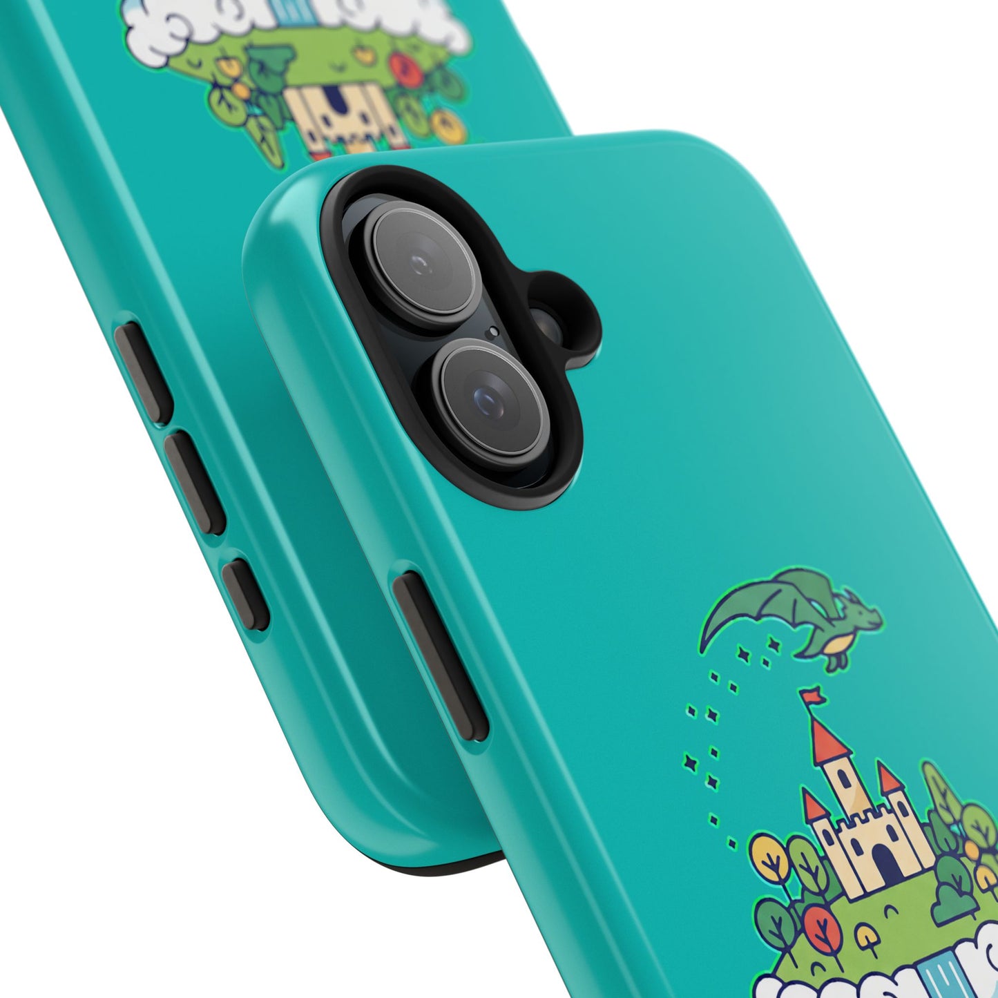 Floating Castle Dragon - Magical Fantasy Island - Phone Case