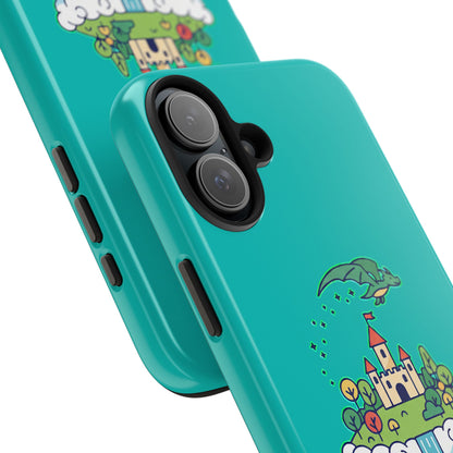 Floating Castle Dragon - Magical Fantasy Island - Phone Case