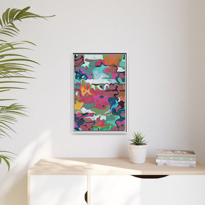 Colorful Abstract Marble - Framed Canvas