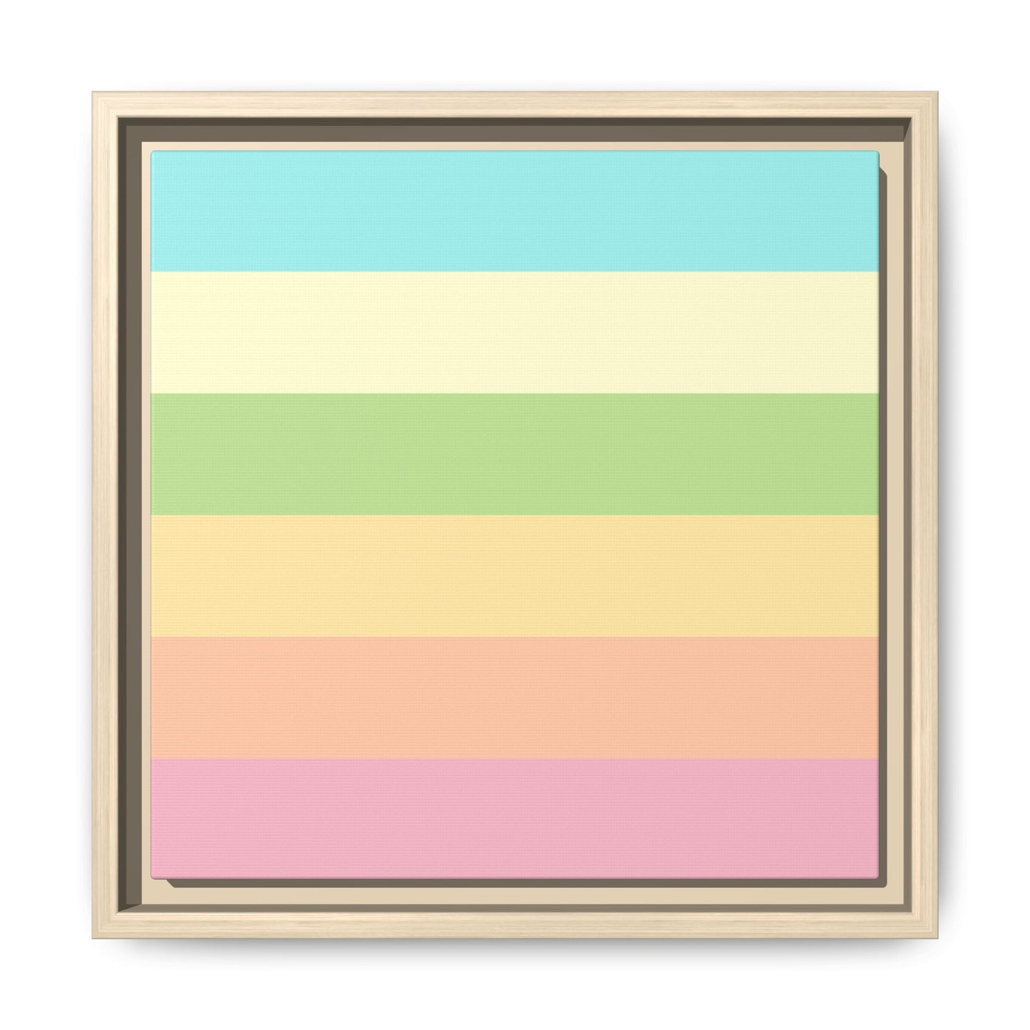Pastel Stripes - Framed Canvas