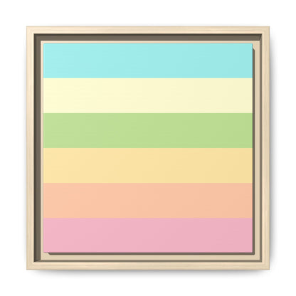 Pastel Stripes - Framed Canvas