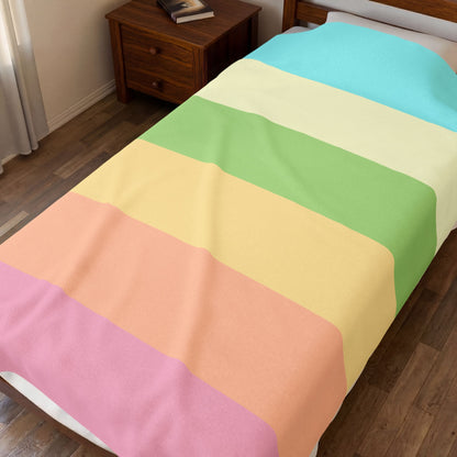 Pastel Stripes - Plush Blanket