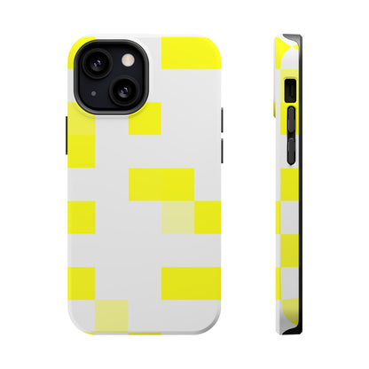 Yellow Pixel Grid -  Magnetic Phone Case