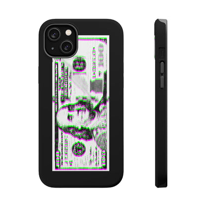 100 Dollars Bill - Green/Magenta Glitch - Magnetic Phone Case