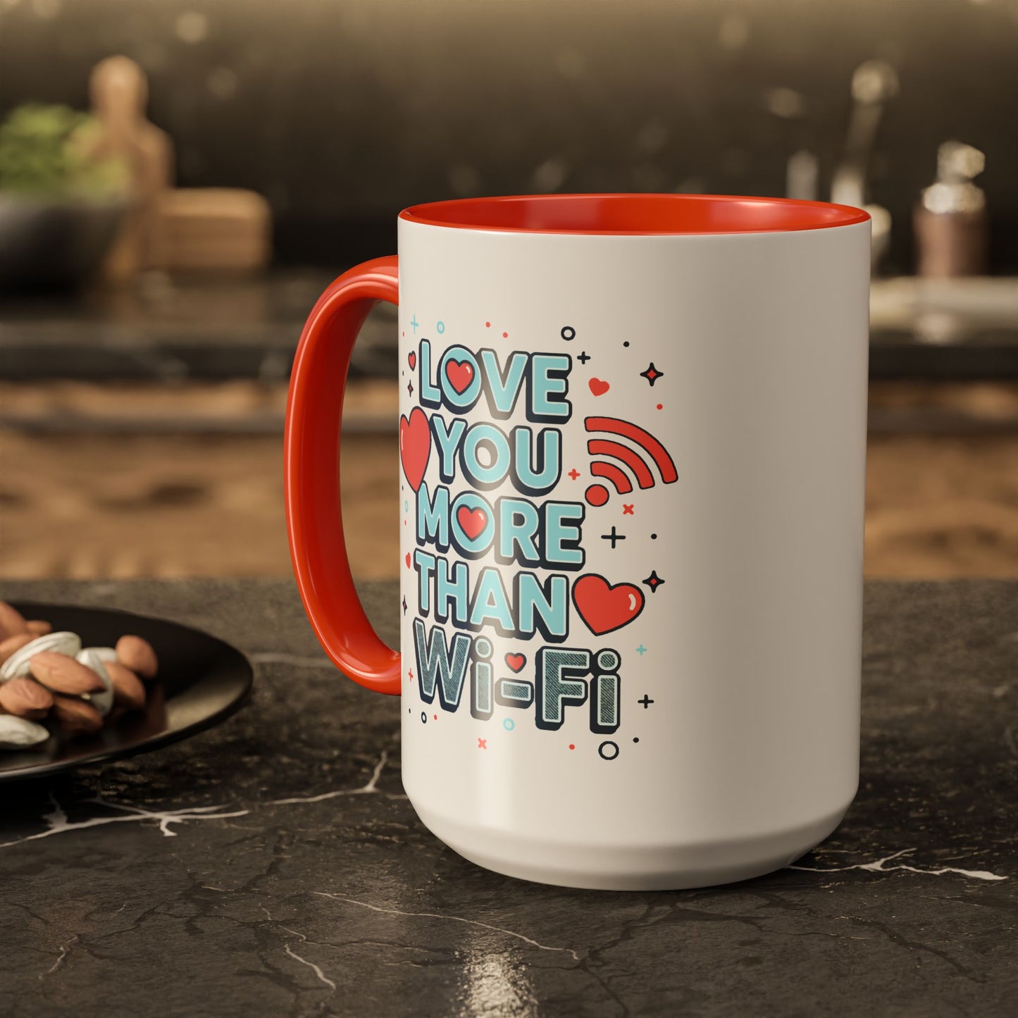 Love You More Than Wi‑Fi - Colorful Mug
