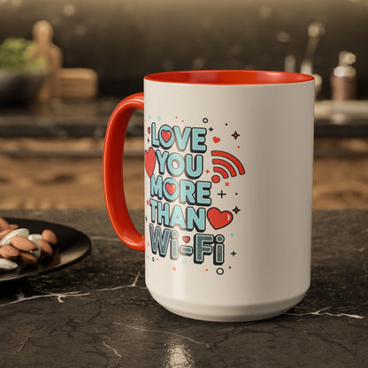 Love You More Than Wi‑Fi - Colorful Mug