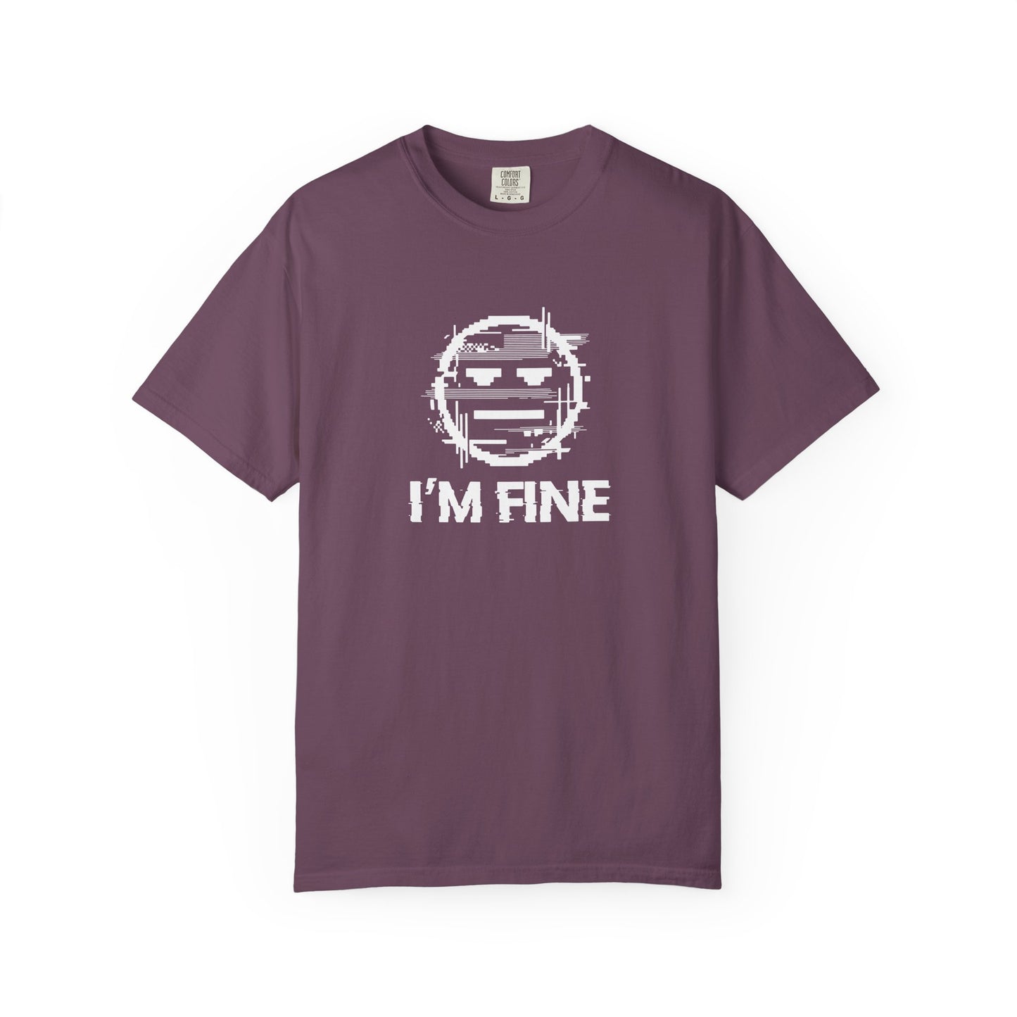 I’m Fine Glitched Smiley - T-Shirt