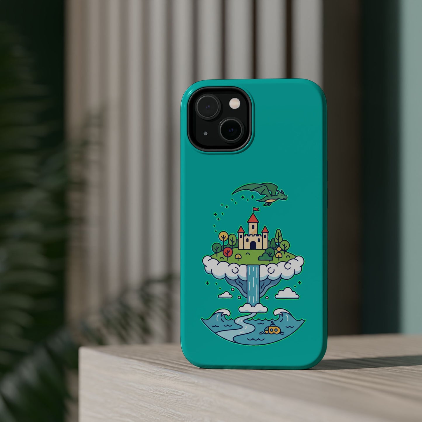 Floating Castle Dragon - Magical Fantasy Island - Magnetic Phone Case