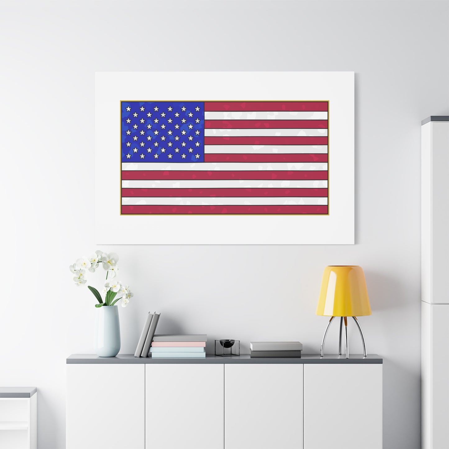 New Glory American Flag (Gold Edge Edition) - Canvas