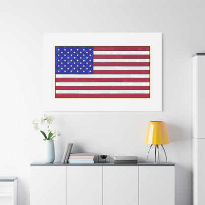 New Glory American Flag (Gold Edge Edition) - Canvas