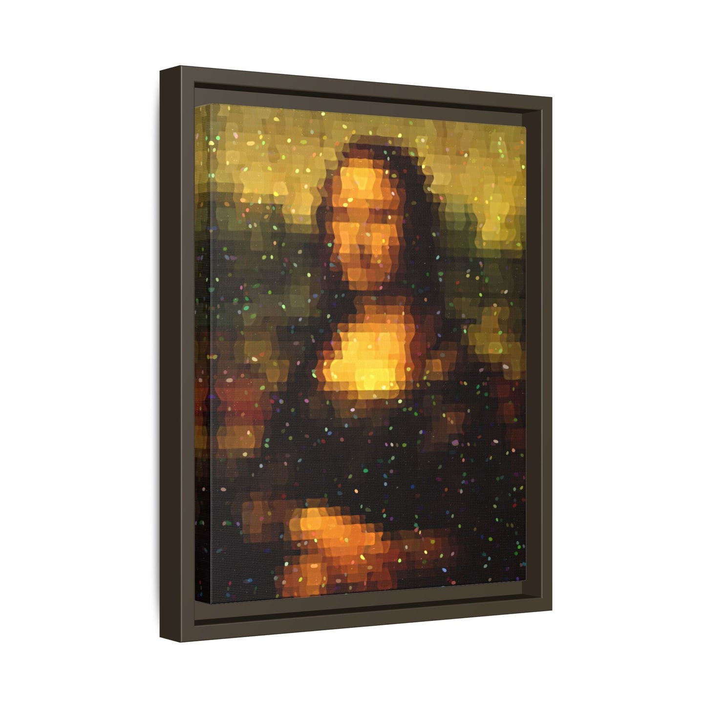 Pixel Muse — Silent Smile - Framed Canvas