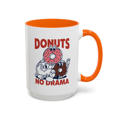 Donuts No Drama - Color Accent Mug
