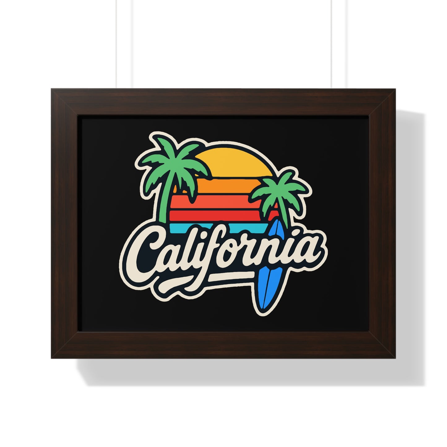 California Surf Vibes - Framed Poster