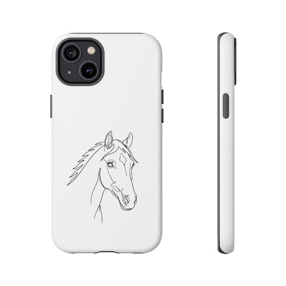 Horse Portrait Sketch - Tough Phone Case
