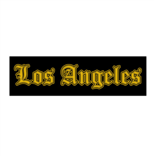 Los Angeles Bumper Sticker | Vintage Style Car Decal for Travel Lovers - Golden Edition