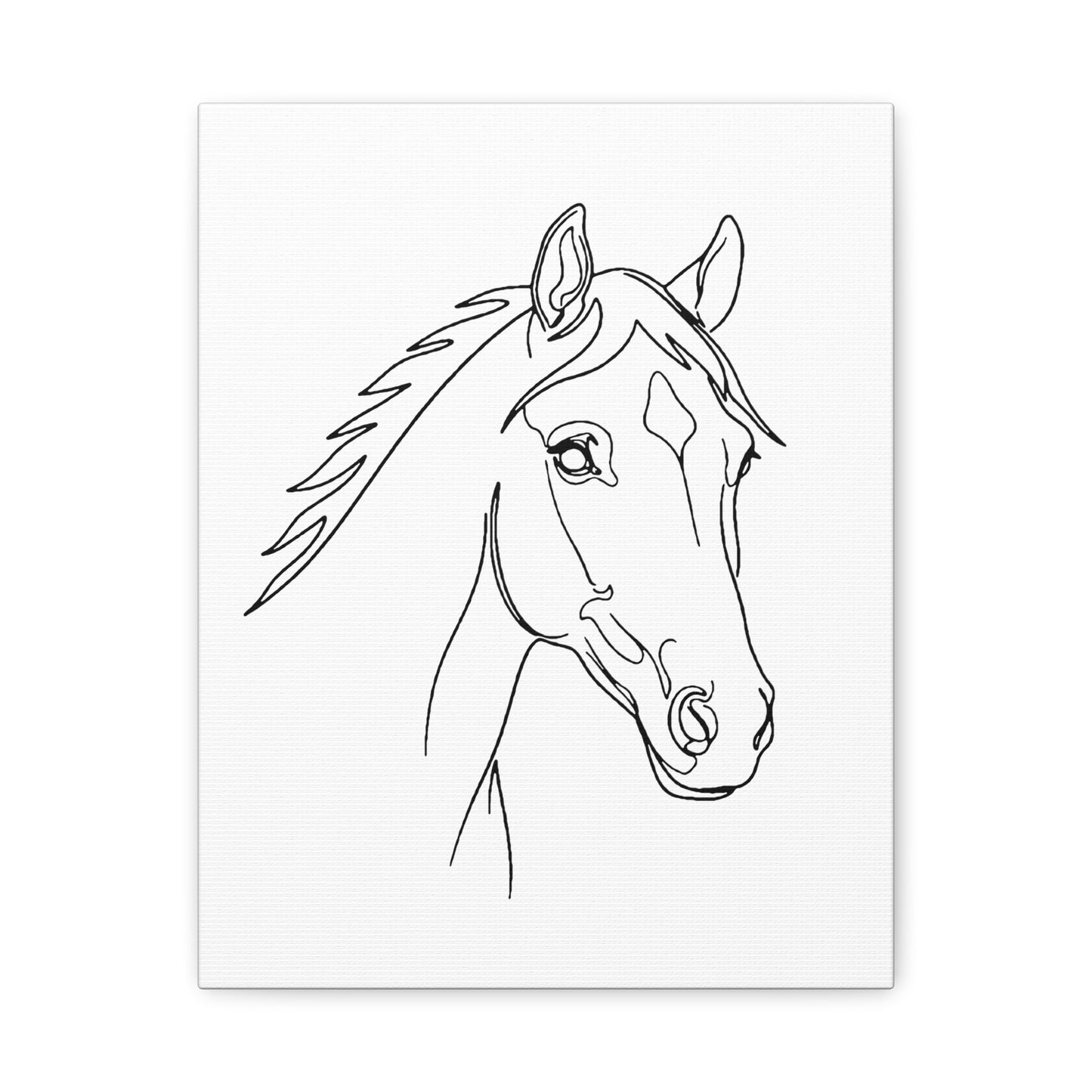 Horse Portrait Sketch - Stretched Canvas