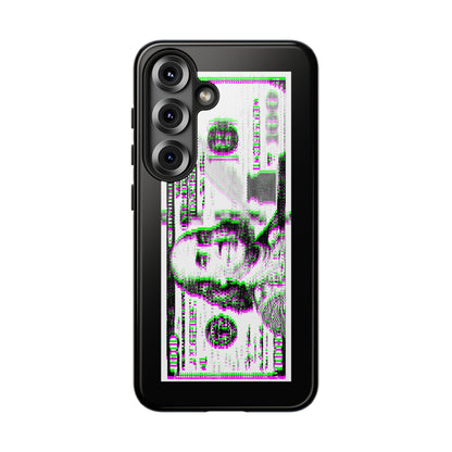 100 Dollars Bill - Green/Magenta Glitch - Phone Case