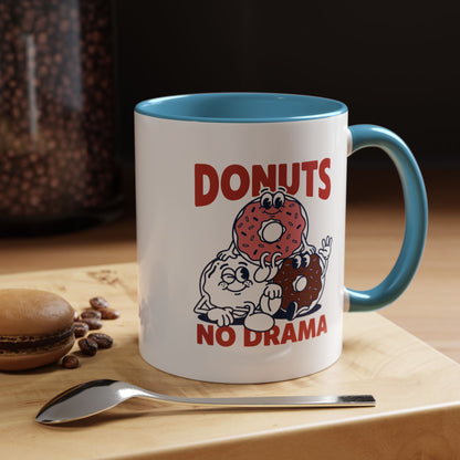Donuts No Drama - Color Accent Mug
