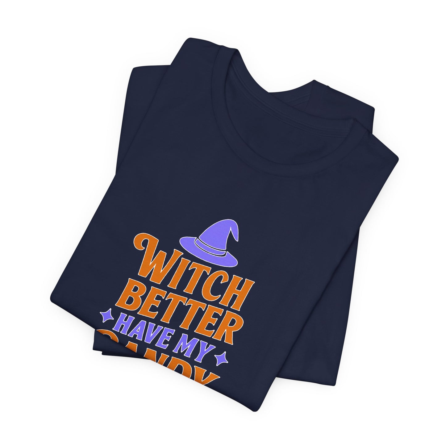 Halloween Witch Candy Tee, Funny Halloween Shirt, Unisex Halloween T-Shirt, Casual Fall Apparel, Trick or Treat Outfit