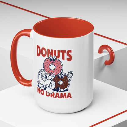 Donuts No Drama - Color Accent Mug