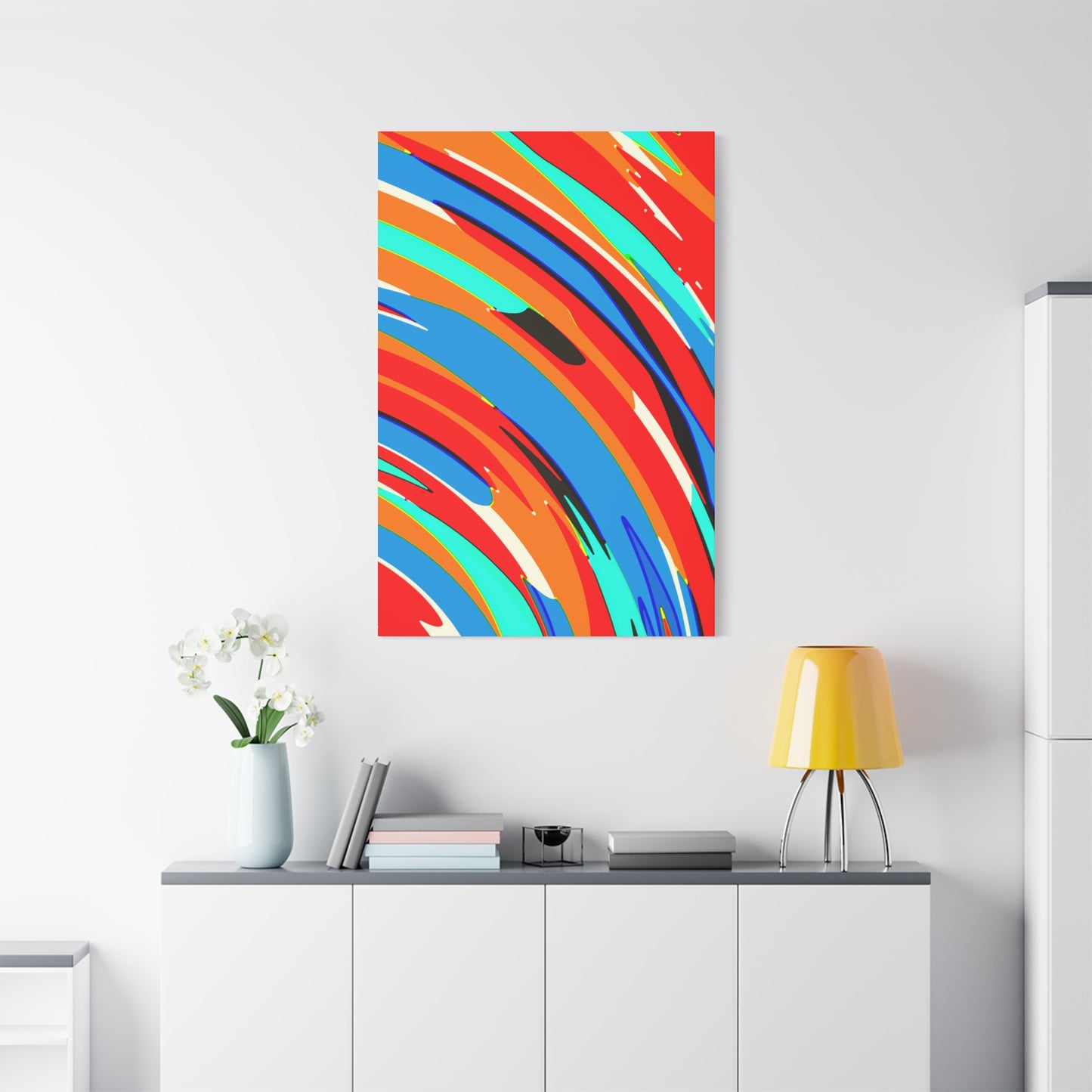 Abstract Rainbow Swirl Arc - Canvas