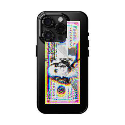 100 Dollars Bill - Neon Color Explosion - Phone Case
