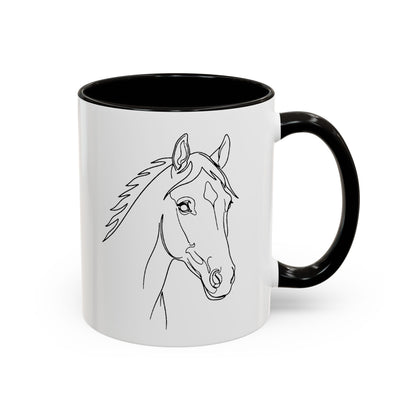 Horse Portrait Sketch - Colorful Mug