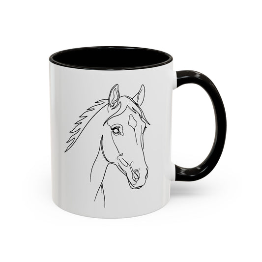 Horse Portrait Sketch - Colorful Mug