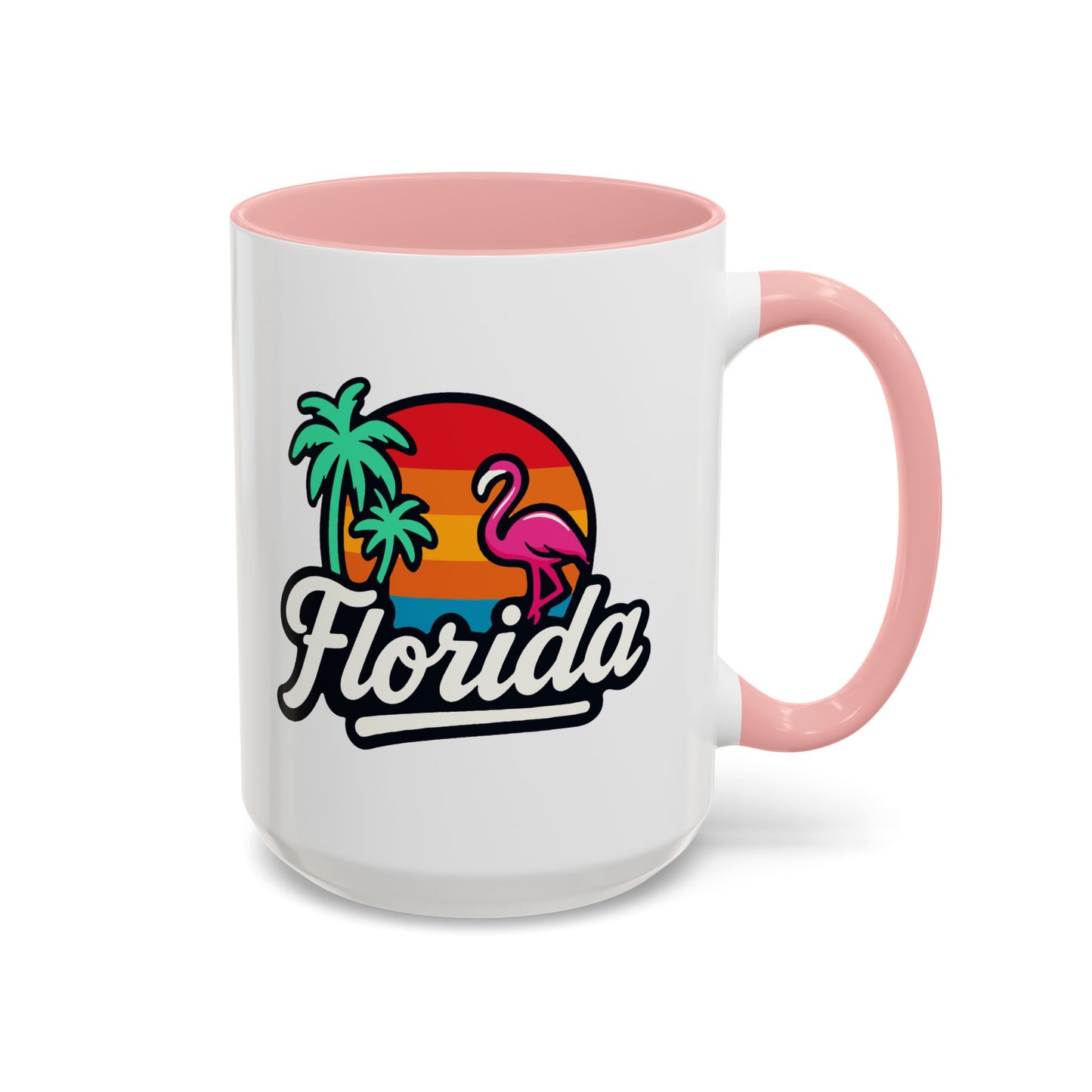 Florida Sunset Palm - Color Accent Mug