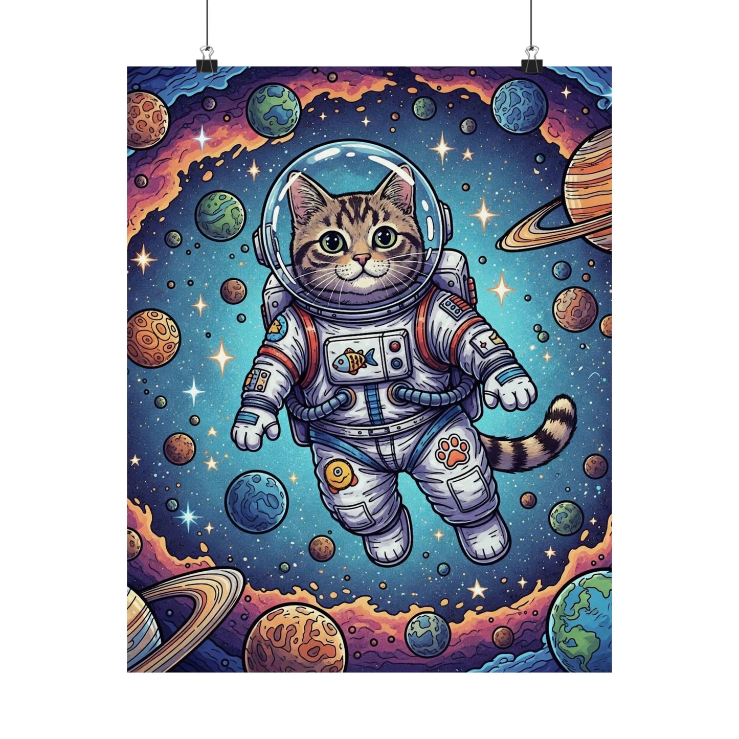 Astronaut Cat - Poster