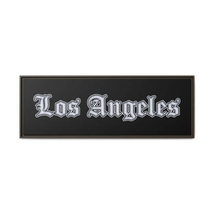 Los Angeles Matte Canvas Art, Framed Wall Decor, Urban Home Art, City Poster, Gift for Angelenos, Modern Art Piece - Silver Edition