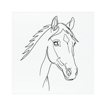 Horse Portrait Sketch - Car Magnet