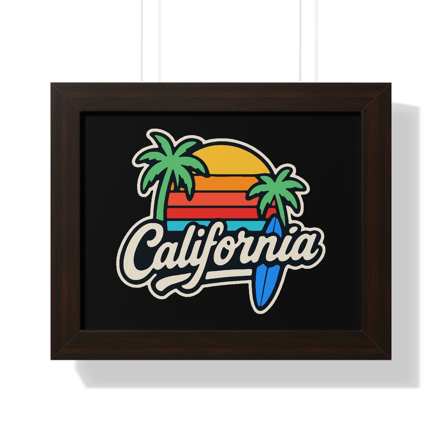 California Surf Vibes - Framed Poster