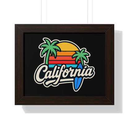 California Surf Vibes - Framed Poster