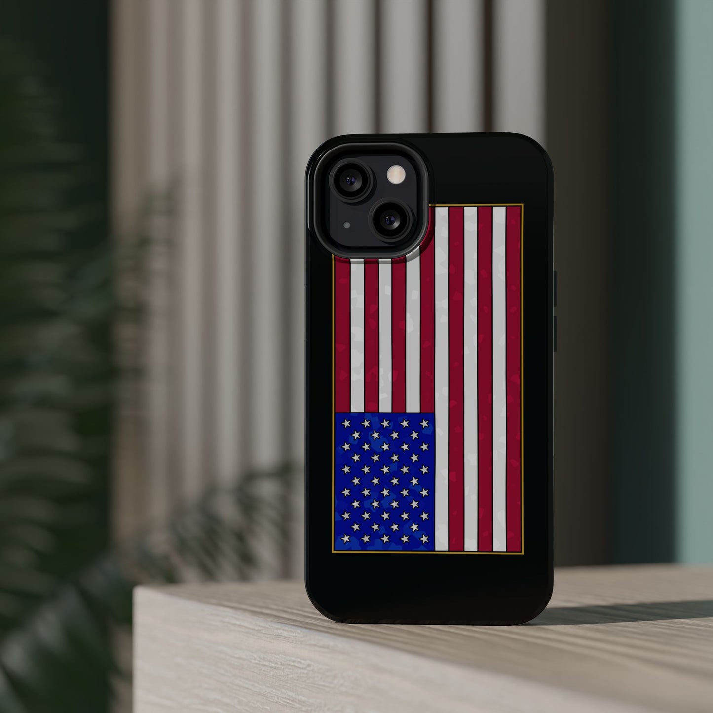 New Glory American Flag (Gold Edge Edition) - Magnetic Phone Case