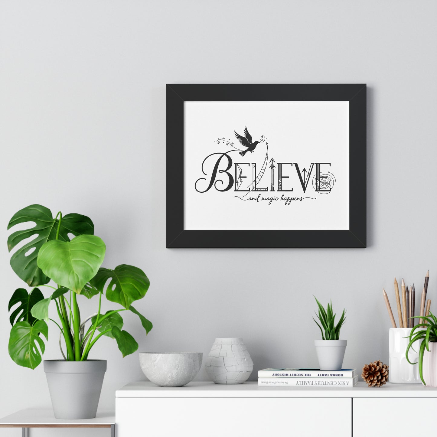 Believe and Magic Happens - Framed Poster