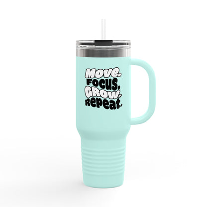 Move. Focus. Grow. Repeat. - Insulated Mug