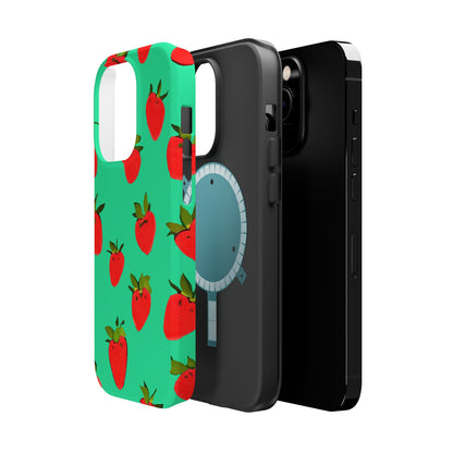 Strawberry Pattern - Magnetic Phone Case