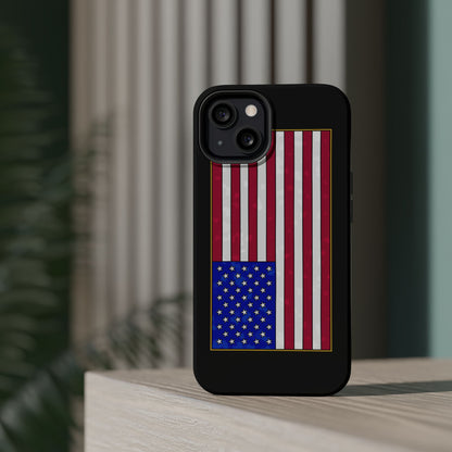 New Glory American Flag (Gold Edge Edition) - Magnetic Phone Case