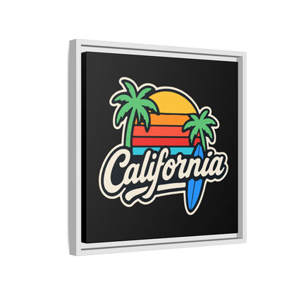 California Surf Vibes - Framed Canvas