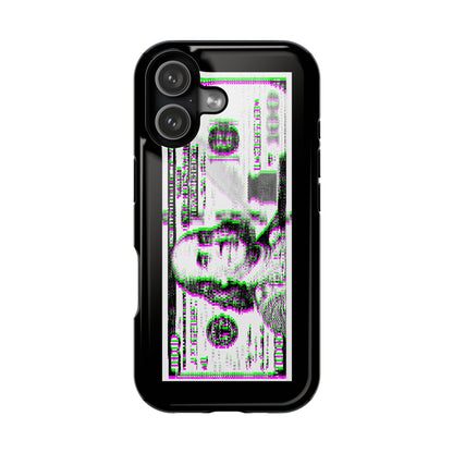 100 Dollars Bill - Green/Magenta Glitch - Magnetic Phone Case