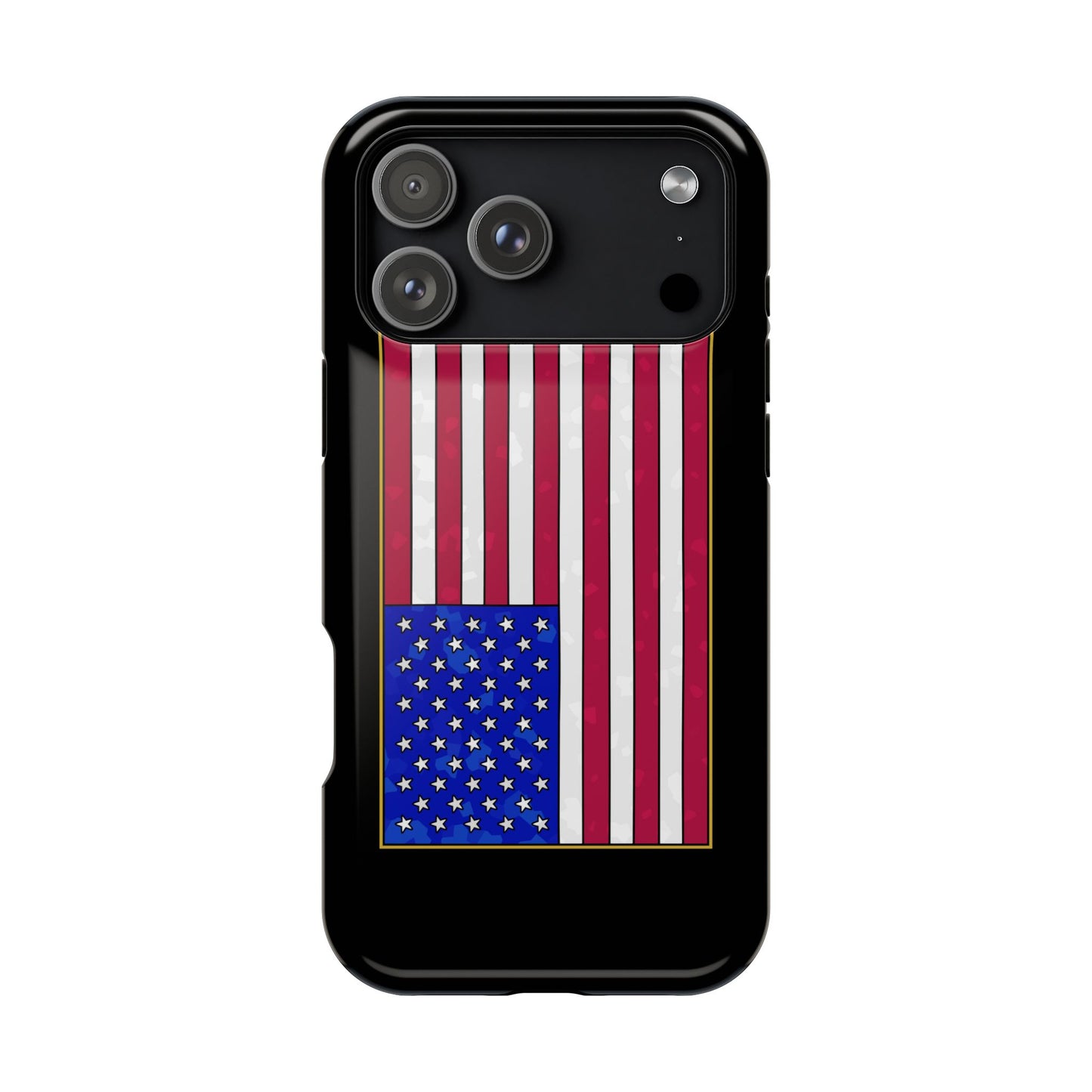 New Glory American Flag (Gold Edge Edition) - Magnetic Phone Case