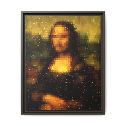 Pixel Muse — Silent Smile - Framed Canvas