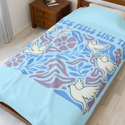 Peace Feels Like This - Plush Blanket
